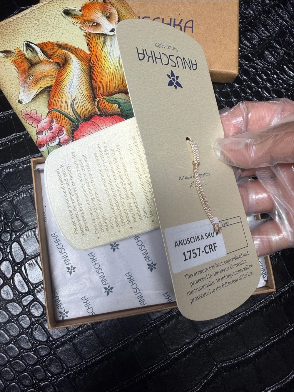 Anuschka Hand-Painted Passport Case RFID